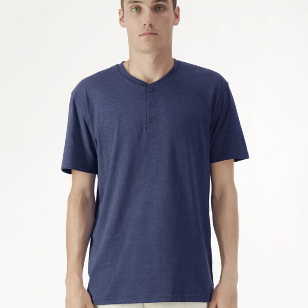  Unisex Relaxed-Fit Henley T-Shirt Thumbnail